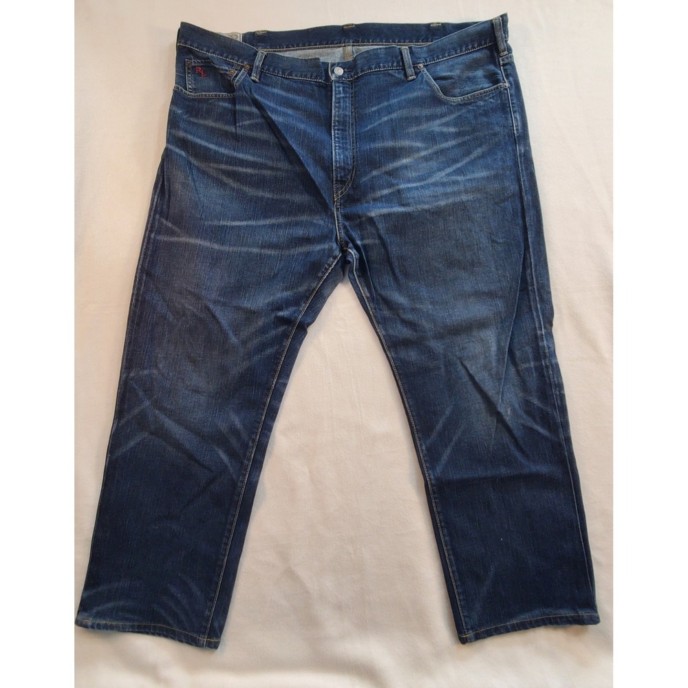 Polo Ralph Lauren Jeans Mens Size 46B x 30 Blue Hampton Straight Measure 46 X 27 - Picture 12 of 12